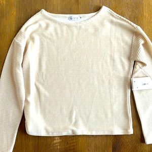 Carve Designs White Velour Top